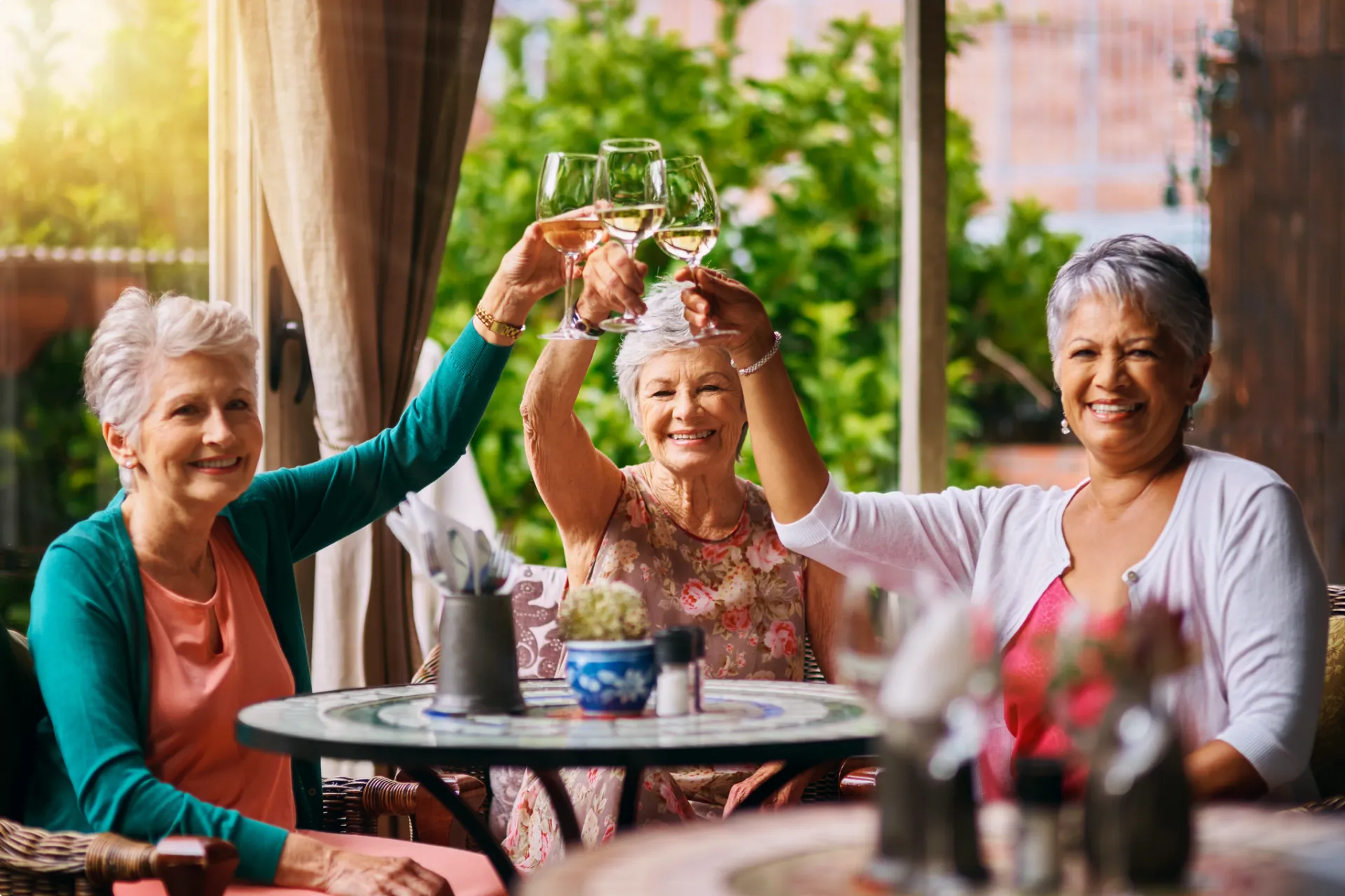 Residents celebrating together