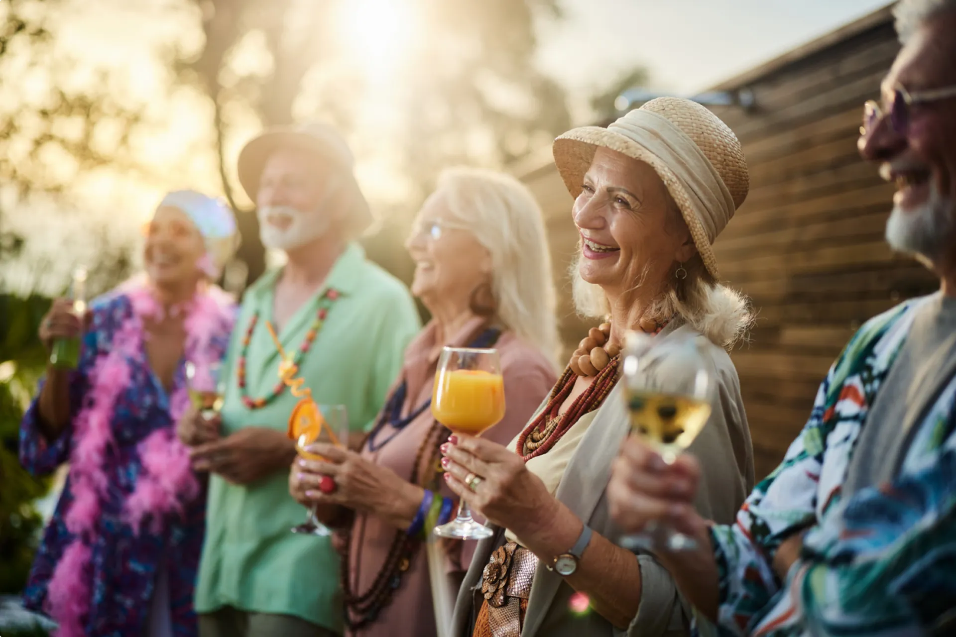 Residents celebrating together