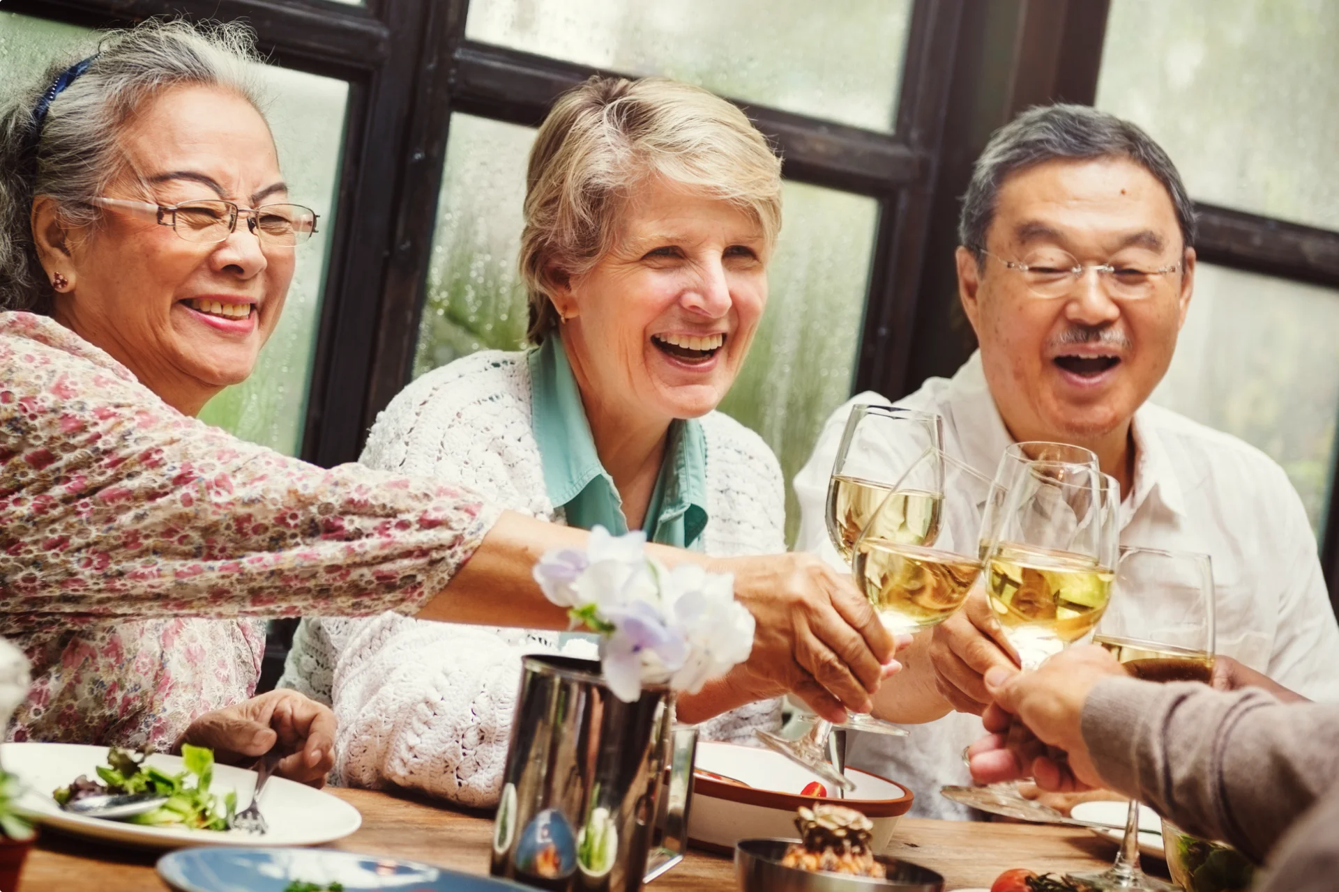 Residents celebrating together