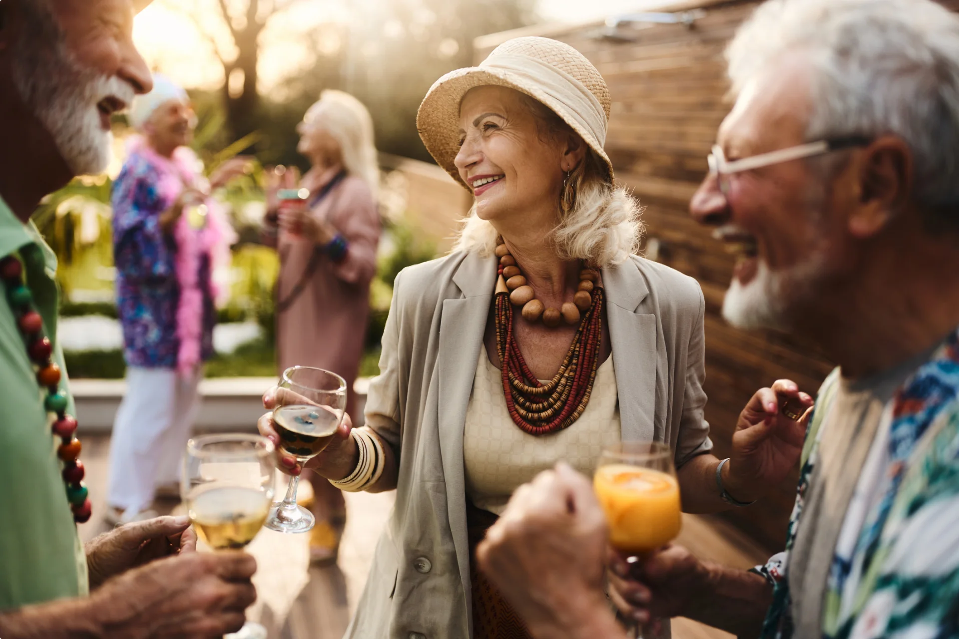 Residents celebrating together